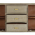 Rustika Rowe -  Drawer Cabinet Solid Mango Wood Grey with Brass 140x40x80 cm